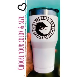 Custom Viking ÚLFHÉÐNAR Wolf Vinyl Decal - Norse Bumper Sticker, for Laptops or Car Windows - Scandinavian Decal