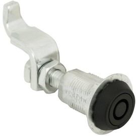 Southco E3-15-15 Series Vise Action Powder Coated Zinc Alloy Tool Operated Compression Latch with Tubular Key Head, Non-Locking, 0.45"-1.07"/2.61"-3" Grip Range, Black