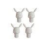 Valve Caps (4x) Rabbit, White