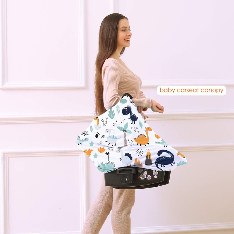 Multi-use Carseat Canopy Cover - Breathable Breastfeeding Covers, Car Seat