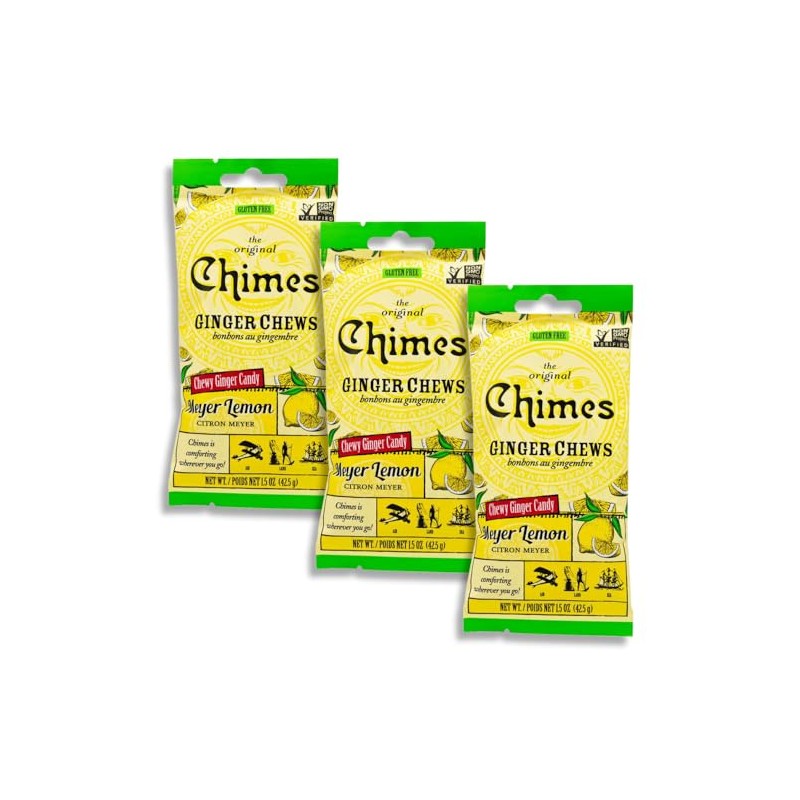 Seasonal Original Chimes Ginger Chews Meyer Lemon Chewy Candy, 1.5