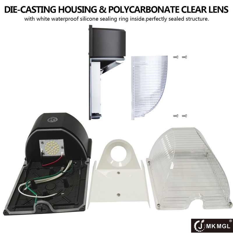 JMKMGL LED Wall Pack Light, 26W (150-250W Equivalent),with Photocell Dusk