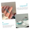 SAFIGLE 2pcs Rings Aesthetic Adjustable Rings Women Fashion Jewelry Birthday
