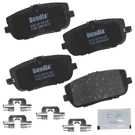 Bendix Priority1 CFC1180 Ceramic Rear Brake Pads for Fiat 124 Spider 2020-2017, Mazda MX-5 2020-2006, MX-5 Miata 2023-2006