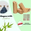Velont Bamboo Wooden Hooks Set of 4 Wall Hooks in