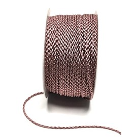 s.dekoda Cord 50 m x 2 mm Dusky Pink Twist Cord Decorative Ribbon Cord