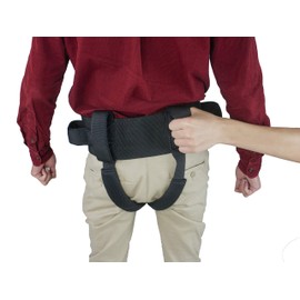 Obbomed MB-2910 Patient Lift Transfer Gait Belt with Leg Straps & Quick Release Metal Buckle, Medical Nursing Safety Assist Device for Moving Elderly Disabled, bariatric Handicap – 55 inch