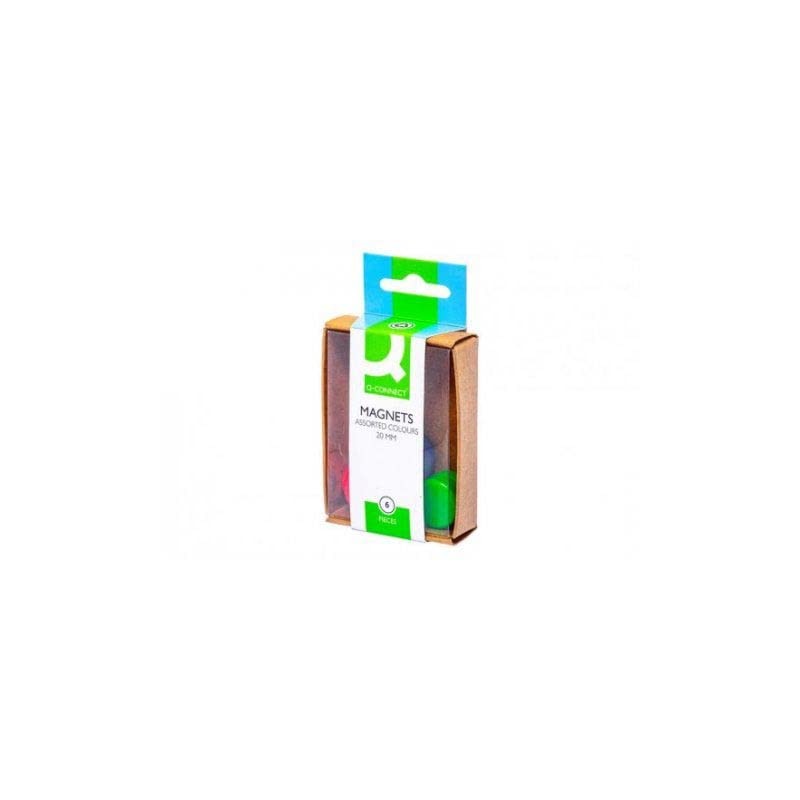 Q-Connect Round Magnet 20mm Assorted (60 Pack)