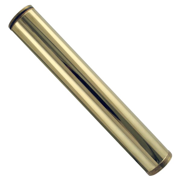 Westbrass D419-01 1-1/4" OD x 12" Double End Threaded Lavatory Sink Drain Extension Tailpiece, Polished Brass