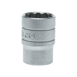Teng Tools 1/2 Inch Drive 12 Point Regular/Shallow SAE 1-3/16 Inch Socket - M120138-C