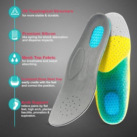 Kids Insoles Gel Shoe Pads, Little Kid 12.5-13.5 M US
