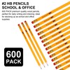 Shuttle Art Wood-Cased #2 HB Pencils, 600 Pack Sharpened Yellow