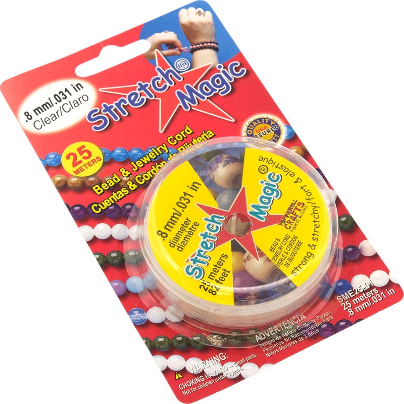 Stretch Magic Beading Cord - 0.8mm - Clear - 25m