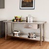 YITAHOME NSF Stainless Steel Table with Drawer, 72" X 24"