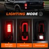 MAYELLO Black Full LED Tail Lights Brake Rear Lamps Clear