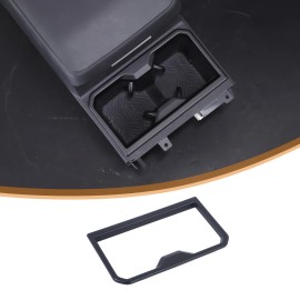 car-king888 ABS Matt Black Front Beverage Cup Holder Frame Trim For Toyota Tacoma 2024-2025