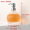Ximlike Round Bathroom Soap Dispenser Brushed Nickel Pump, Glass Bottle