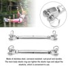 2pcs Jaw and Jaw Turnbuckle Stainless Steel Turnbuckle Rigging Screw