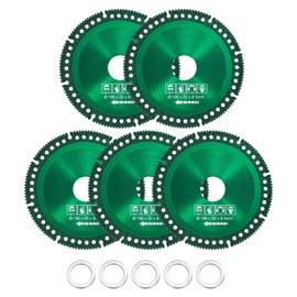 sourcing map 5pcs 4" Diamond Saw Blade, 20mm Arbor Cut Off Wheels, Diamond Cutting Disc Multifunction Tile Concrete Ceramic Marble Blade with 5/8" Washer for Angle Grinder