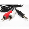 6ft 3.5mm Stereo Male to Two RCA Male Splitter Cable