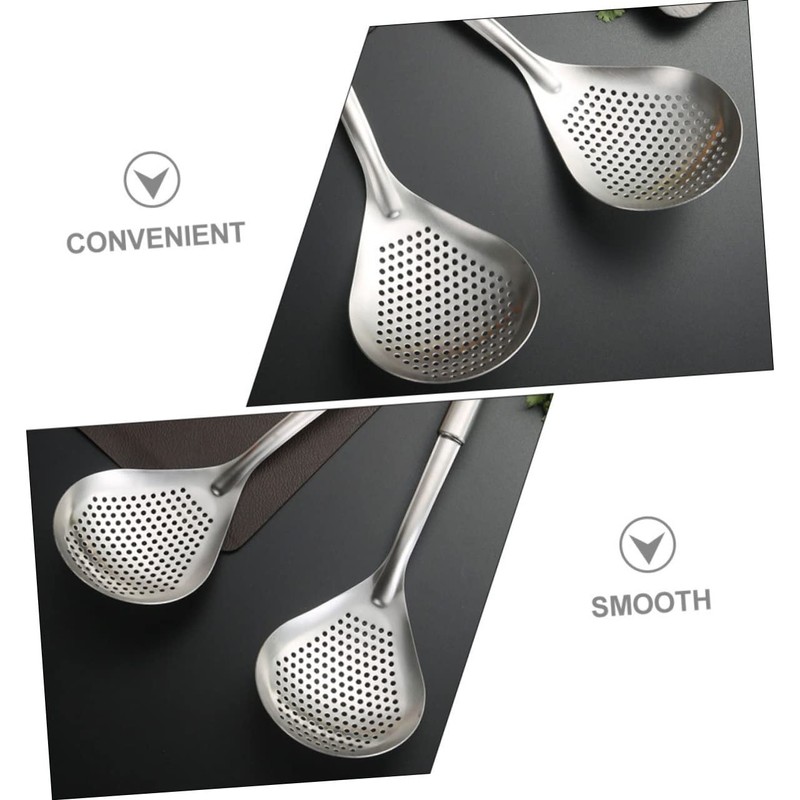 FELTECHELECTR Strainer Spoon Multi-Function Kitchen Tool Handle Food Strainer for