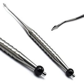 MuskalMed New Distally Angled Sharpened Spade Root Proximator PDL Dental Elevator Stainless Steel Polish Instruments ELV-03