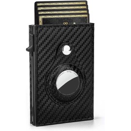 CARBON FIBER Men's Wallet, RFID Blocking, Slim, Credit Card Holder, Men's Wallet (Black)