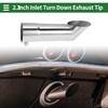 Motoforti 2.2" ID Inlet Turn Down Exhaust Tip T304 Stainless
