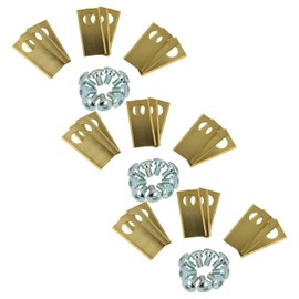 vhbw 27 x Replacement Blades Compatible with Honda Miimo 500, 310, 3000, 520 Lawnmower - Replacement Blade Silver Gold, Steel (Titanium Coating)