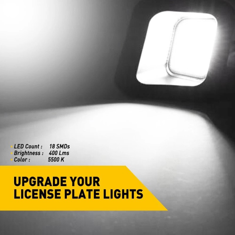 OXILAM Smoked Full LED Rear License Plate Lights For 2003-2018