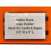 Pallet Rack Sign Holder Kit Clear Vinyl Pouch with Magnet
