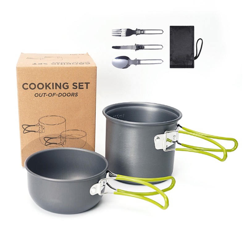 Camping Cookware Set Portable Camp Pot Aluminum Alloy Cooking Pot