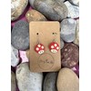 Mini Mushroom Style Earrings, Mushroom earrings,Toadstool Earrings, Mushy Earrings, Novelty