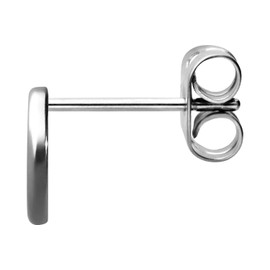 FILANGO 1 Pair Titanium Circle Stud Earrings, Ear Jewellery, Choice of Colours, Titanium (grade 23)
