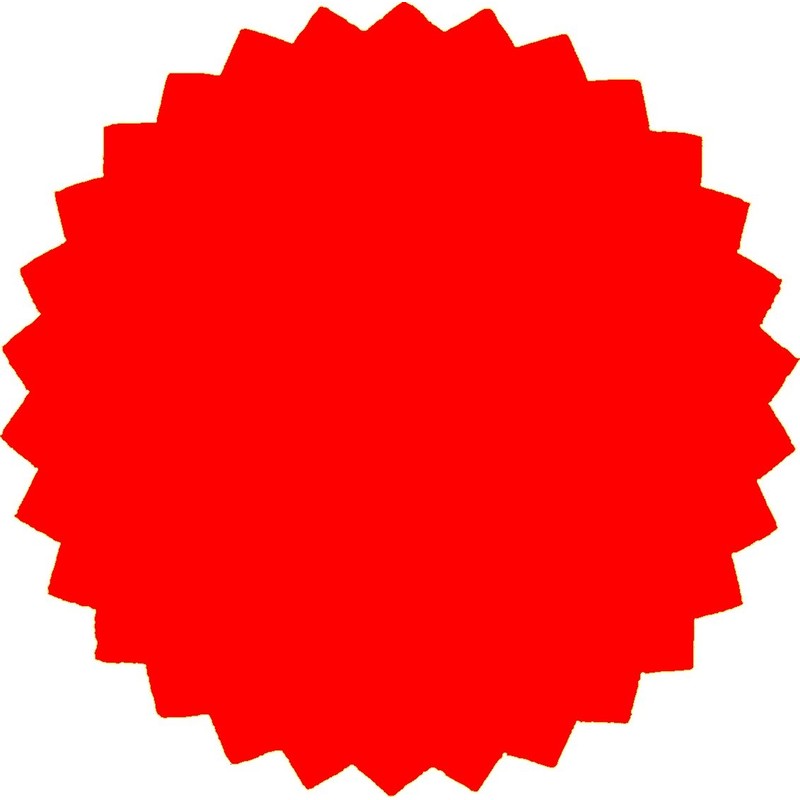 2 Inch Blank Embosser Seals - Red (300 Pack)