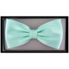 TigerTie Pre-tied Satin Bow Tie - Plain Colour + Gift
