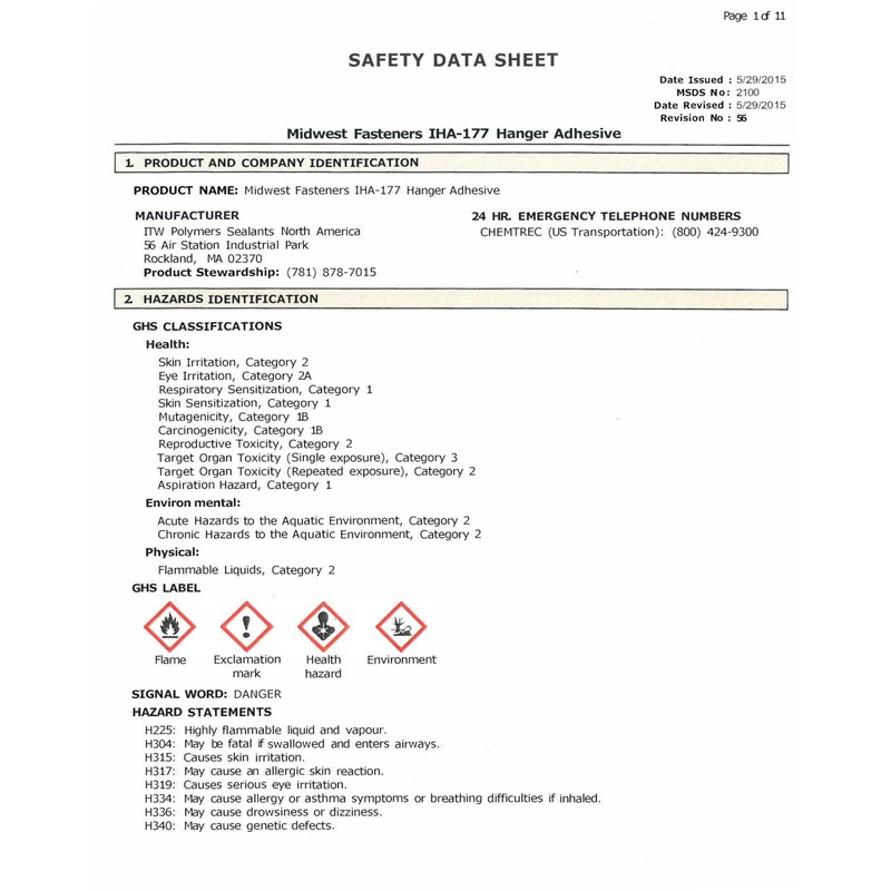Insulation Hanger Adhesive (1, gallon)