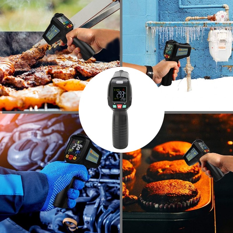 Digital LCD Temperature Tester Infrared Thermometer Gun Sensor Handheld Monitor