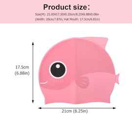 UKCOCO Gorro De Natación De Silicona para Niños con Diseño De Dibujos Animados Material Ligero Y Elástico para Protección del Cabello Ideal para Famil