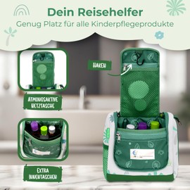 REISERACKER Children's Toiletry Bag for 1-5 Years Children in Nursery as a Hanging Toiletry Bag - Toiletry Bag for Hanging - Toiletry Bag Women, Adventure Meadow, Toiletry bag