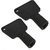 fiXte® Triangular Gas Electric Utility Meter Box Key Black Plastic