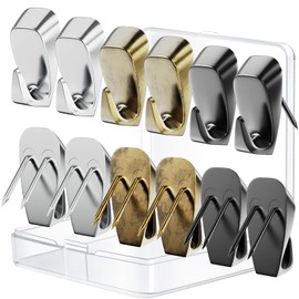 HNYYZL Cubicle Hooks,12PCS Cubicle Hooks for Fabric Walls,Hanging,Cubicle Clips, Fabric Panel Wall Hooks for 40 Lbs 3Color(Bronze Black Silver)