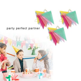 Canvas Trend 4M Pastel Outdoor Bunting Banner Outdoor Party Decorations Multicolour Outdoor Triangle Flags Suitable for any scene such as Home, Garden, Wedding, Birthday, Holiday, etc. (3 × 4M)