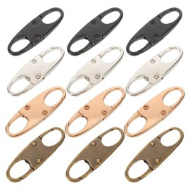 Mosquetones de Bloqueo para Cremalleras 12 Piezas, Clips Antirrobo de Doble Apertura para Mochilas y Equipaje, Mini Mosquetón Resistente para Accesorios de Viaje y Senderismo