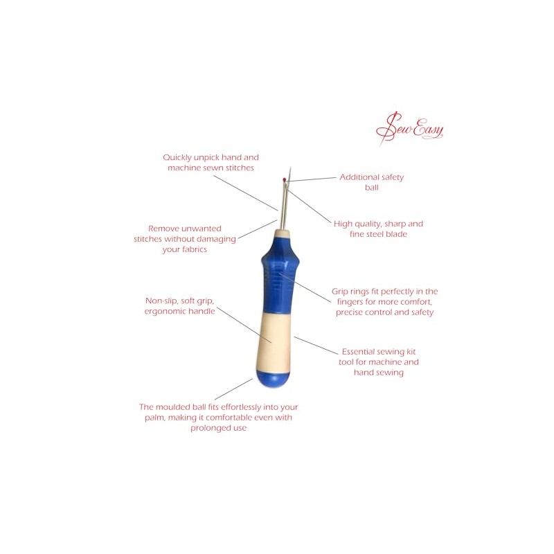 Sew Easy Seam Ripper – Small Soft Grip Ultra Sharp