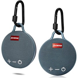 UrbanX Bluetooth Wireless IPX7 Waterproof Speaker with Clip, 20H Playtime, Compact with Punchy Bass for Mi Mix 2S, Beach, Pool, Blue 2 Pack