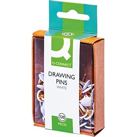 Q-Connect Drawing Pins White (1200 Pack) KF02019Q