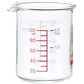 iwaki KBTMC100 Heat-resistant Glass Measuring Cup, Measuring Cup, 3.4 fl oz (100 ml)