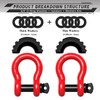 AUTMATCH D Ring Shackle 3/4" Shackles (2 Pack) 41,887Ibs Break