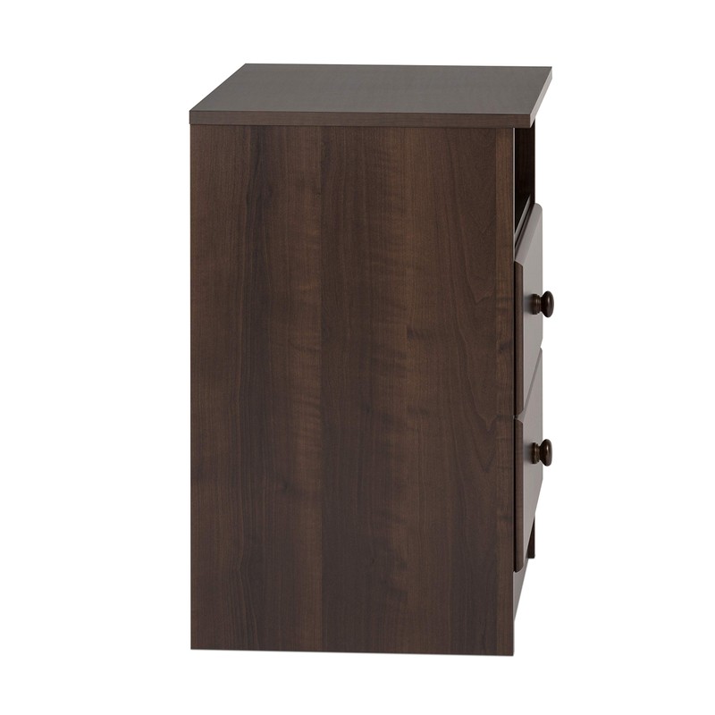 Prepac Astrid Simplistic Nightstand Side Table with 2 Drawers and